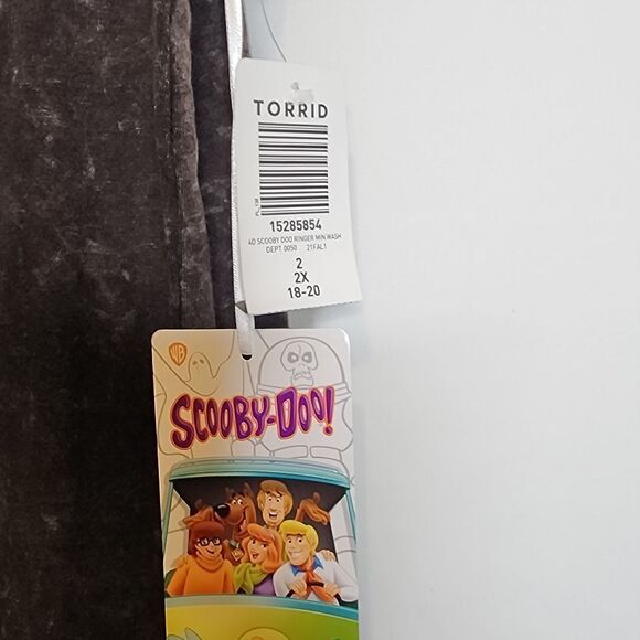 2X 18W 20W Torrid Grey Scooby Doo Shaggy Tee Minwral Wash Jersey Knit Shaggy - Picture 6 of 9